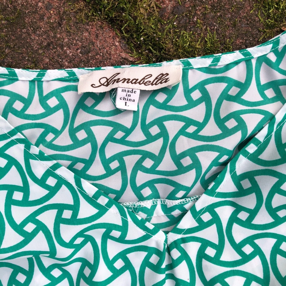 SOLD Green Pattern Tank Top - Picture 3 of 3